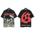 Godspeed Skeleton Floral Back Graphic T-Shirt — front