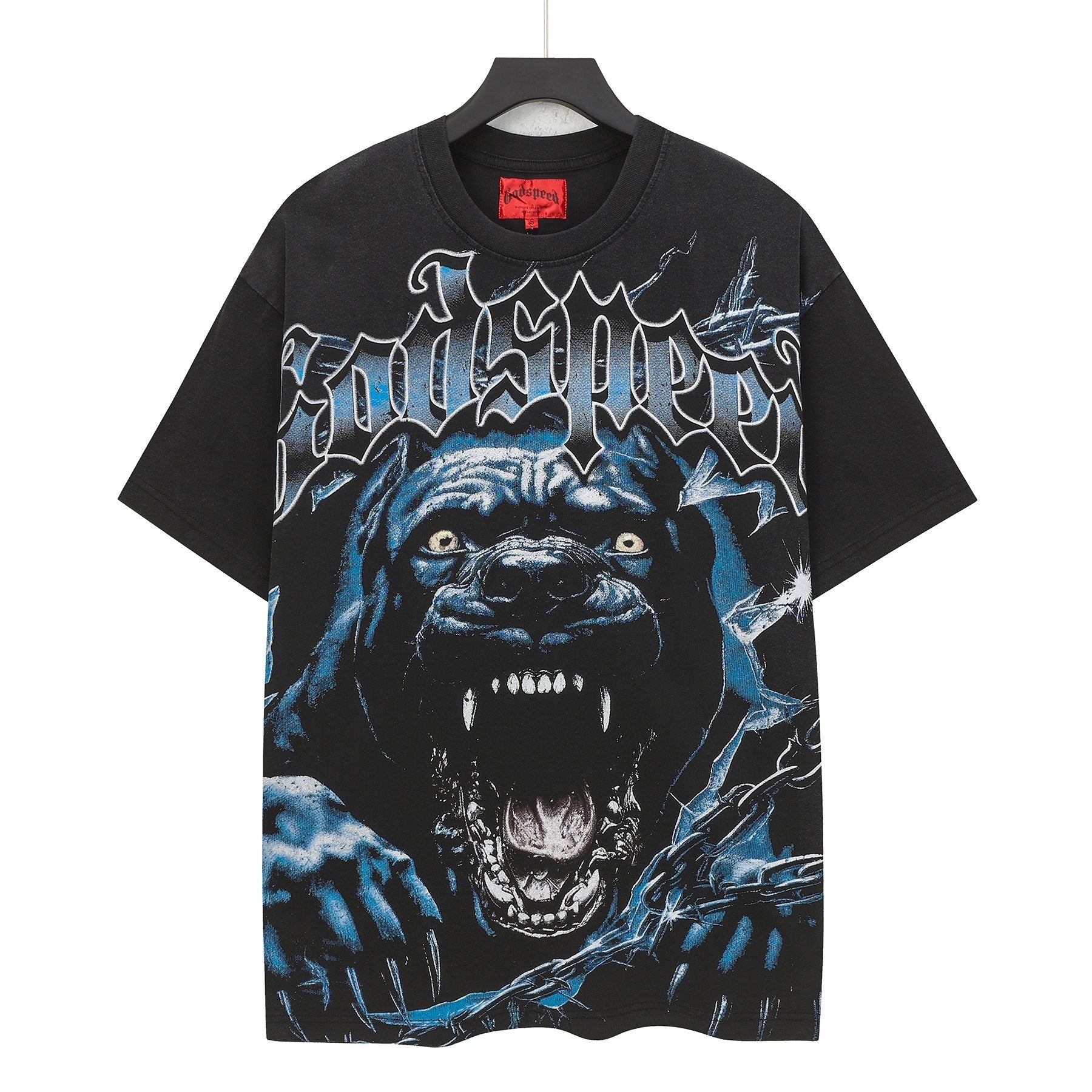 Godspeed Panther Graphic Washed Black T-Shirt — hero