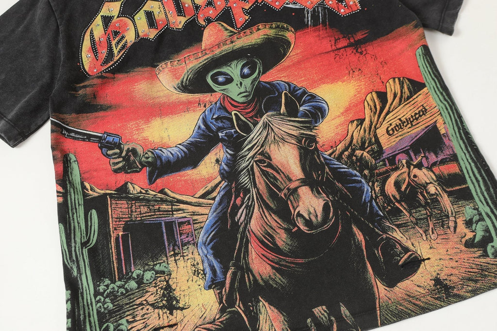 Godspeed Alien Cowboy Graphic T-Shirt — detail