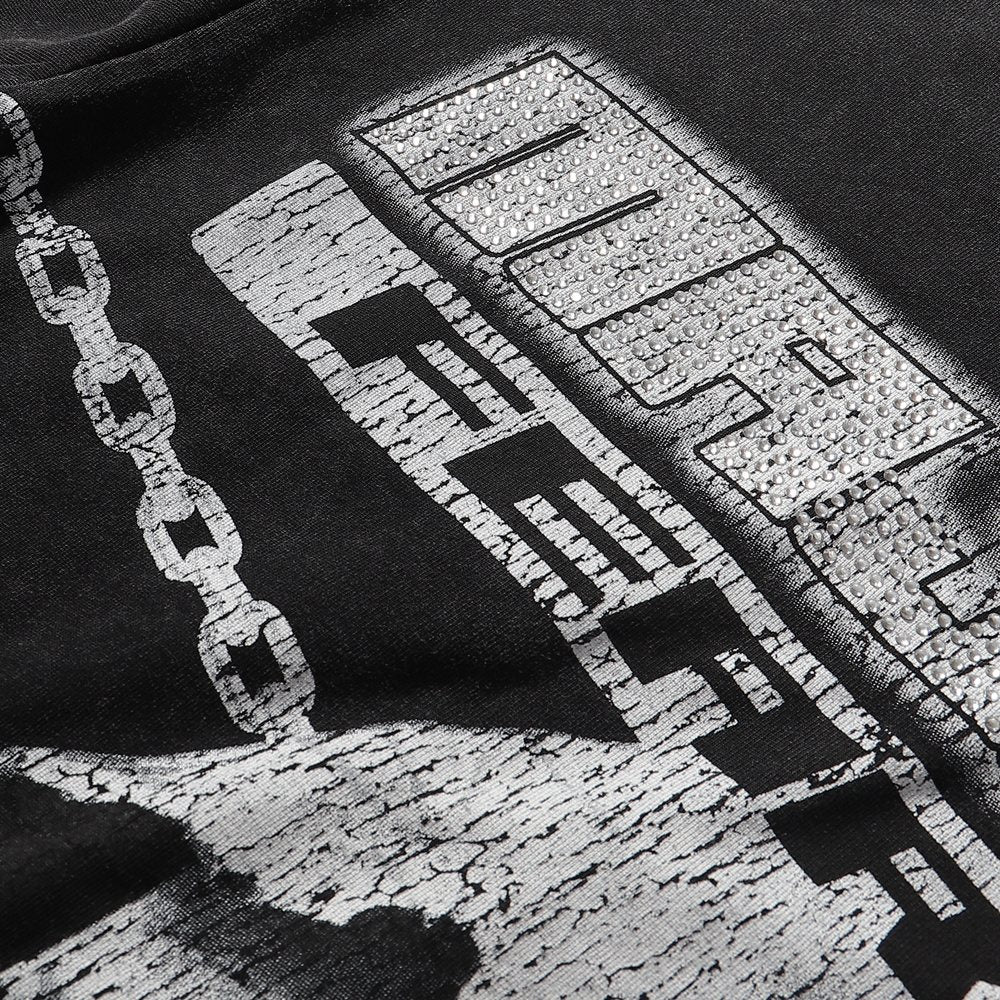 MAJESTIK Death Chain Skull Graphic T-Shirt — detail