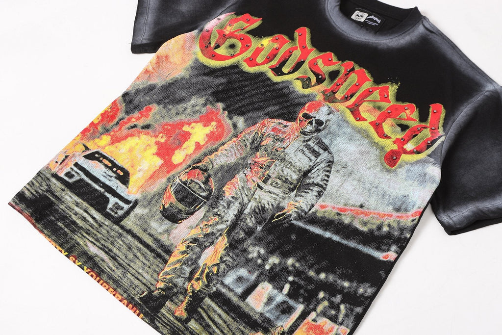 Godspeed Racing Flame Graphic T-Shirt — front