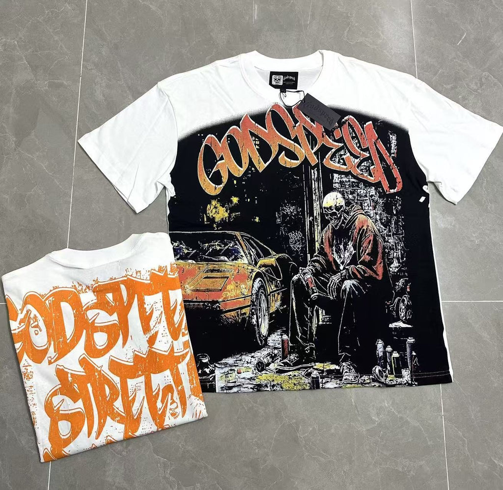 Godspeed Street Scene Graphic T-Shirt — context
