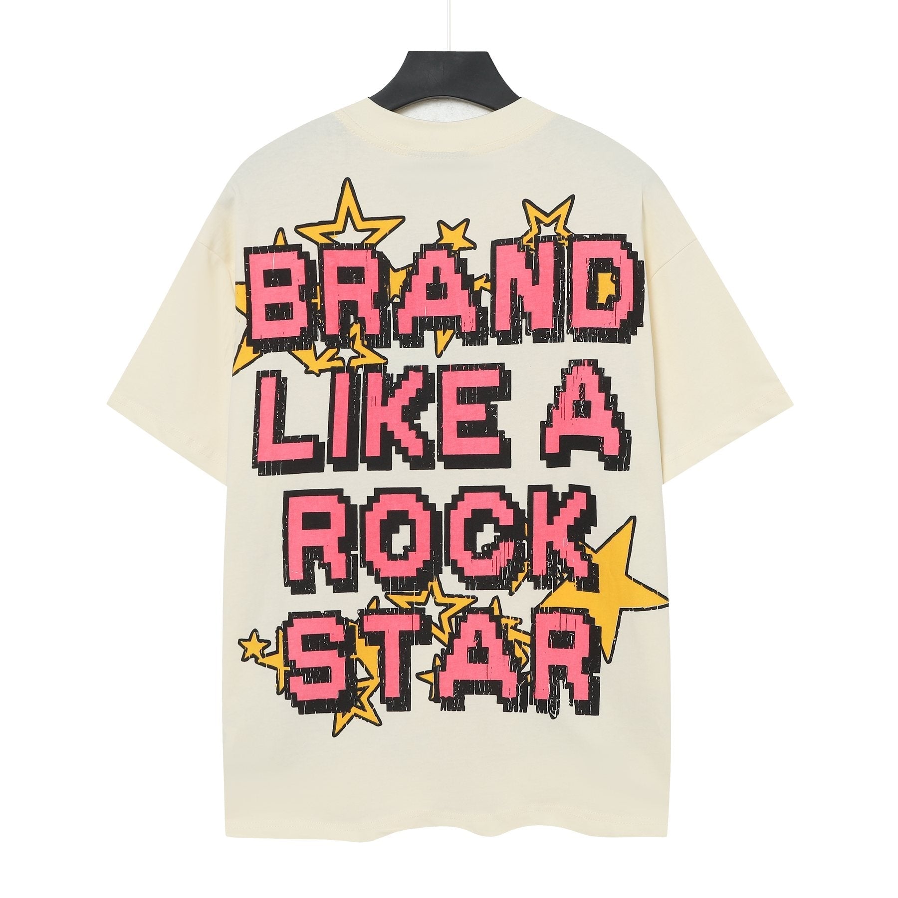 Hellstar Brand Like a Rock Star Skull Graphic T-Shirt — back