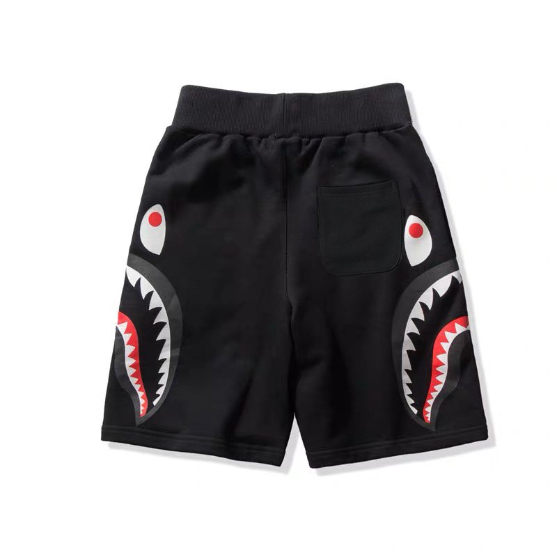 BAPE Shark Graphic Black Shorts — back