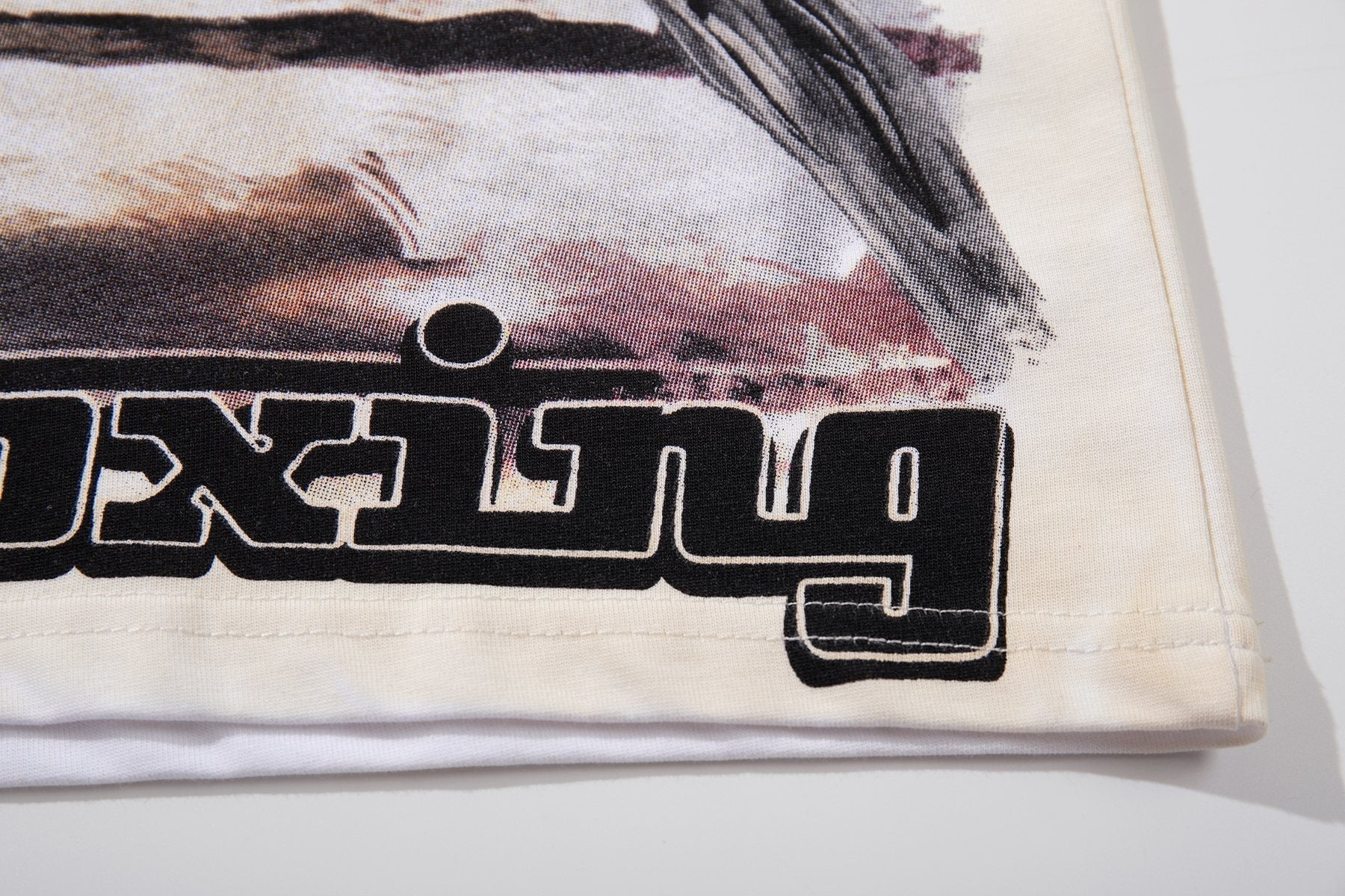 MAJESTIK Skeleton Boxing Graphic T-Shirt — detail