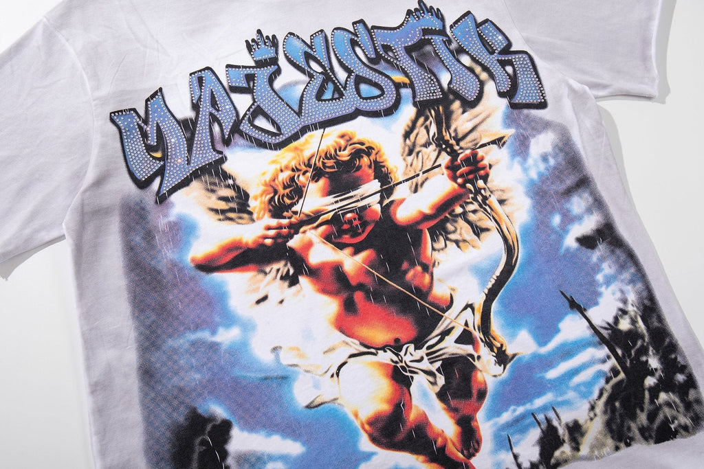 MAJESTIK Cherub Graphic Short-Sleeve T-Shirt — detail