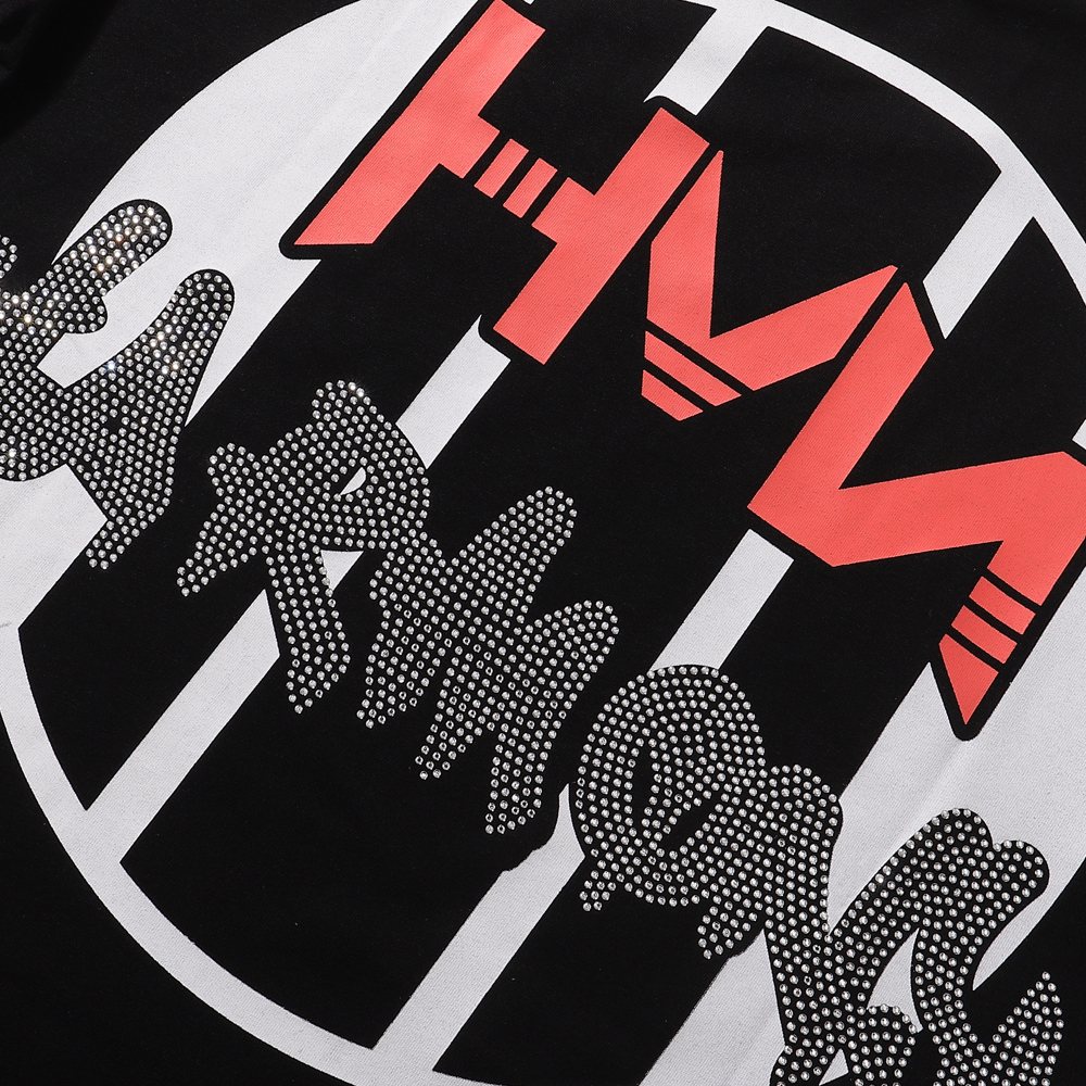 HARMONY Rhinestone Graphic Short-Sleeve T-Shirt — detail