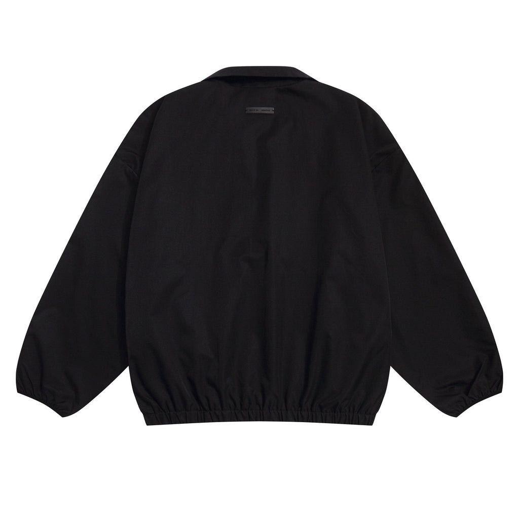 Essentials Black Half-Zip Windbreaker Jacket — back