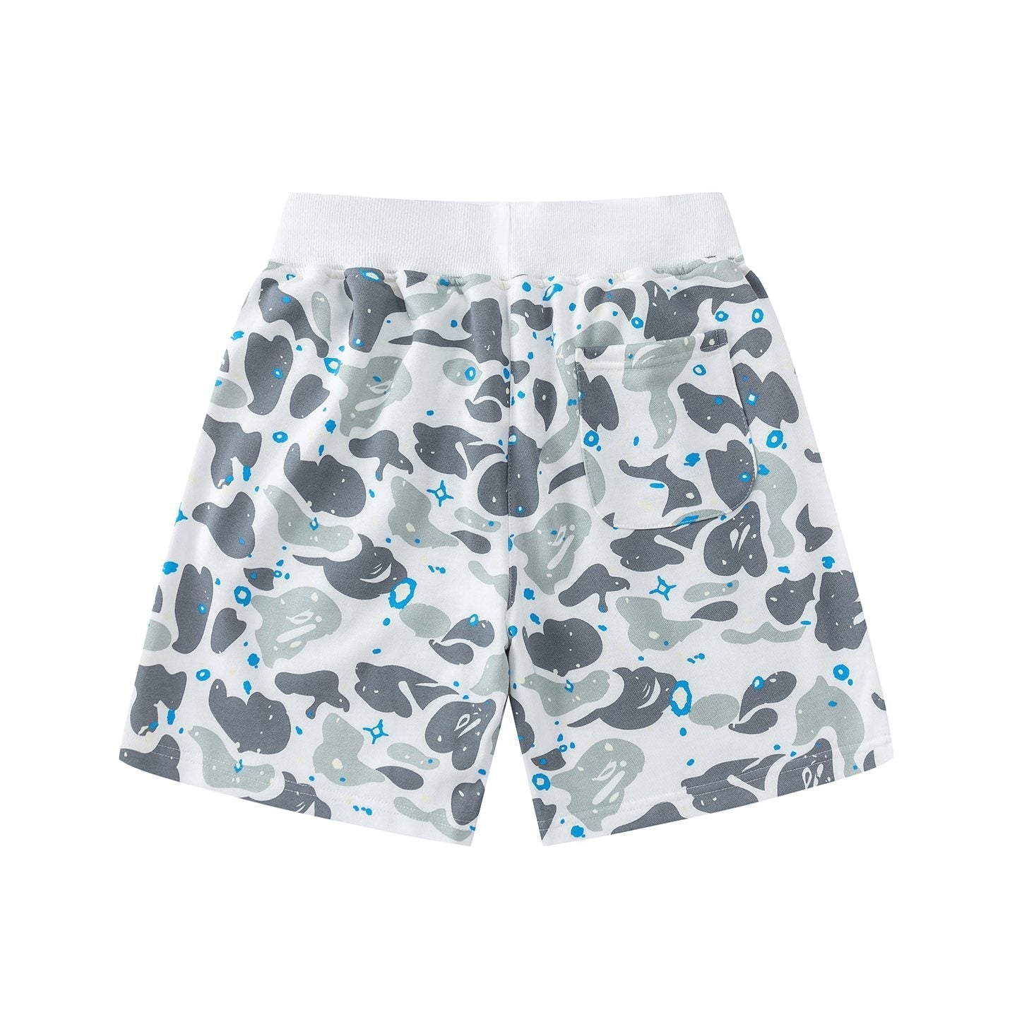 BAPE Camo Shark Graphic Shorts — back