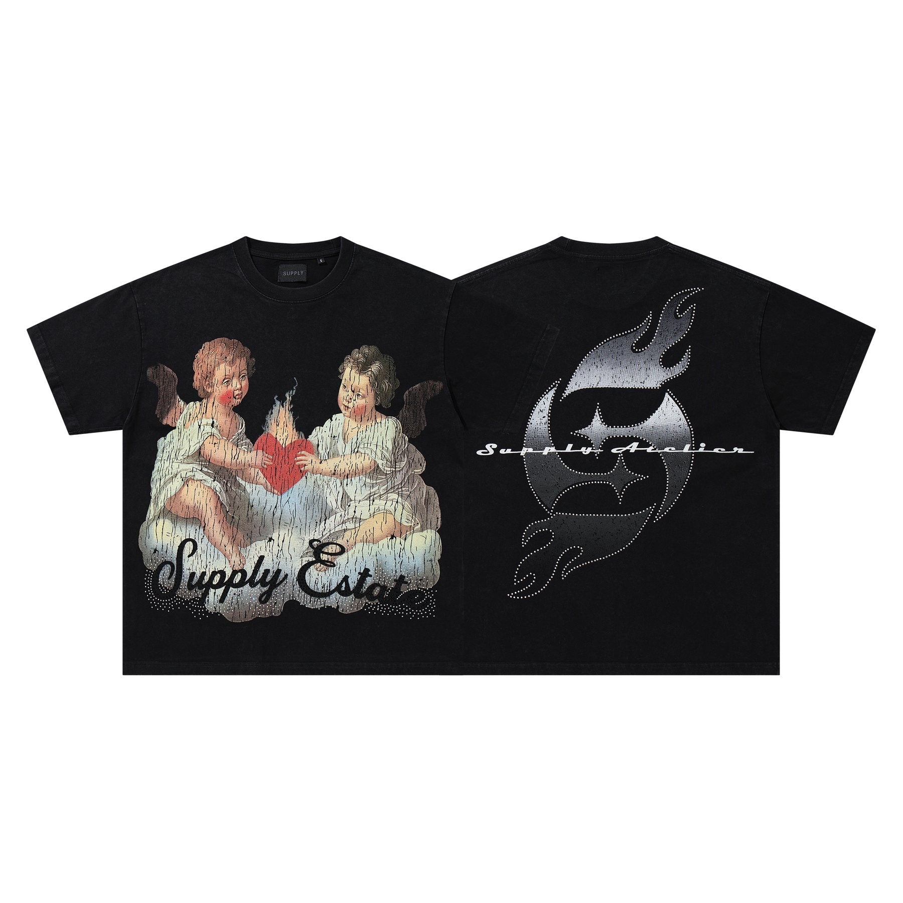 SUPPLY TEE Cherub Flame Graphic T-Shirt — hero