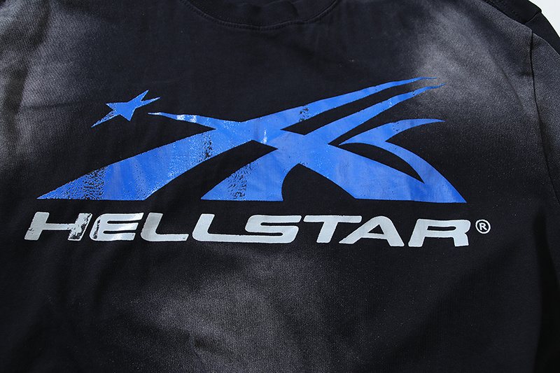 Hellstar Flame Head Star Graphic T-Shirt — detail