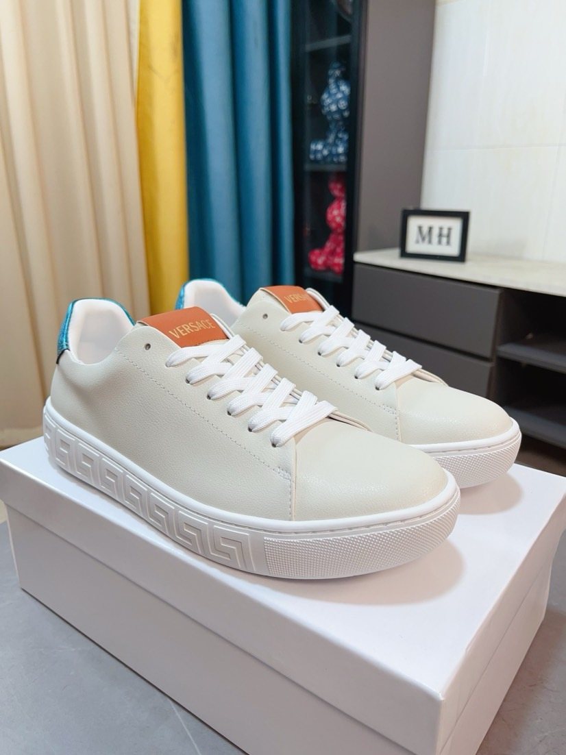 Versace Men's Low-Top Lace-Up Sneakers — front