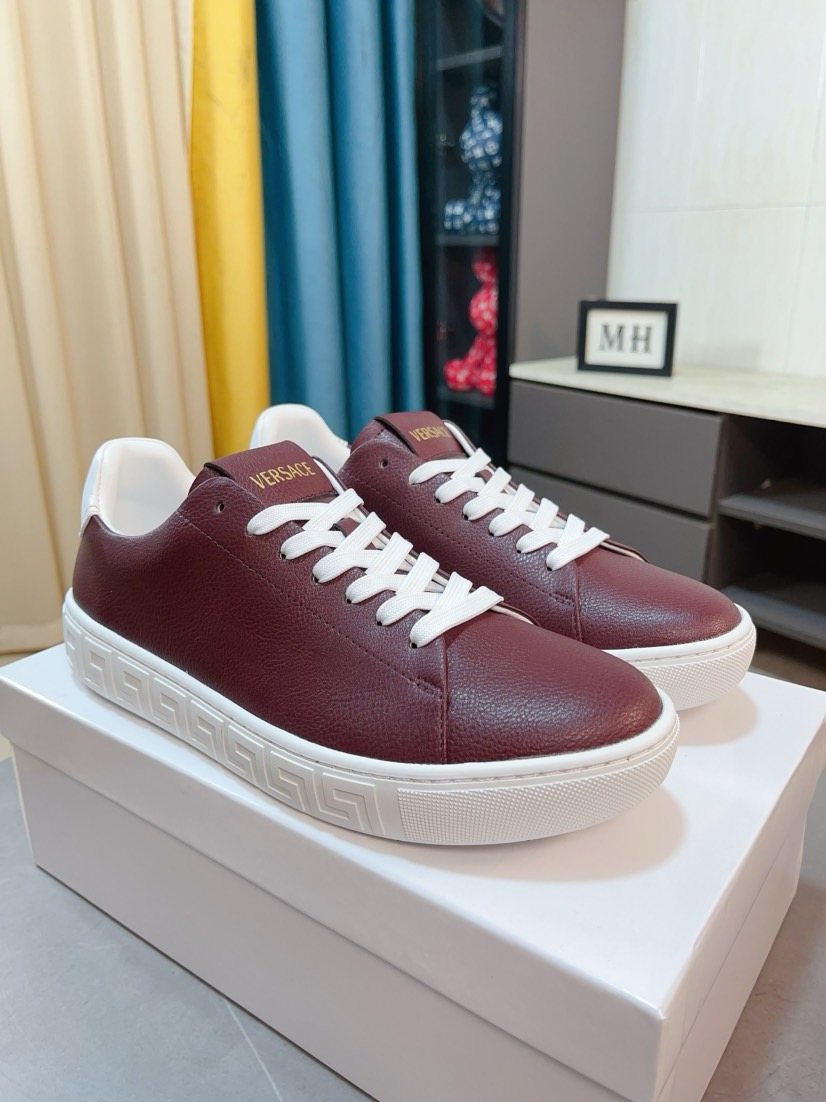 Versace Men's Low-Top Lace-Up Sneakers — front