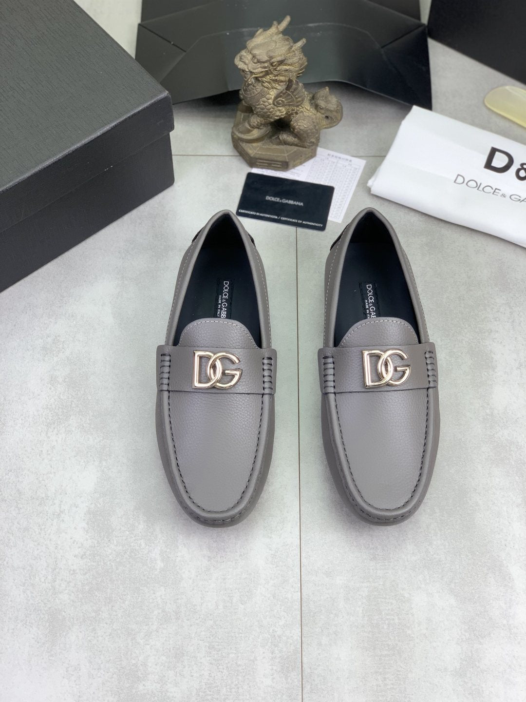 Dolce & Gabbana Apron-Toe Driving Loafers — front