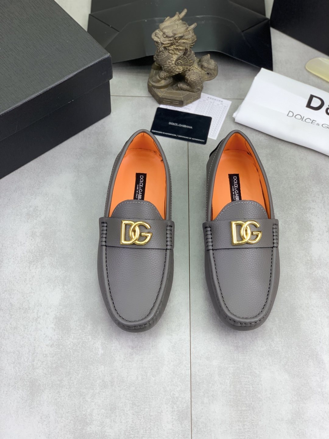 Dolce & Gabbana Apron-Toe Driving Loafers — front