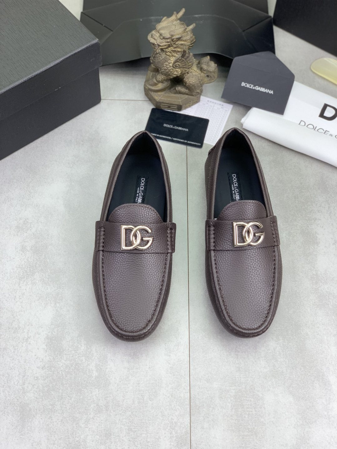 Dolce & Gabbana Apron-Toe Driving Loafers — front
