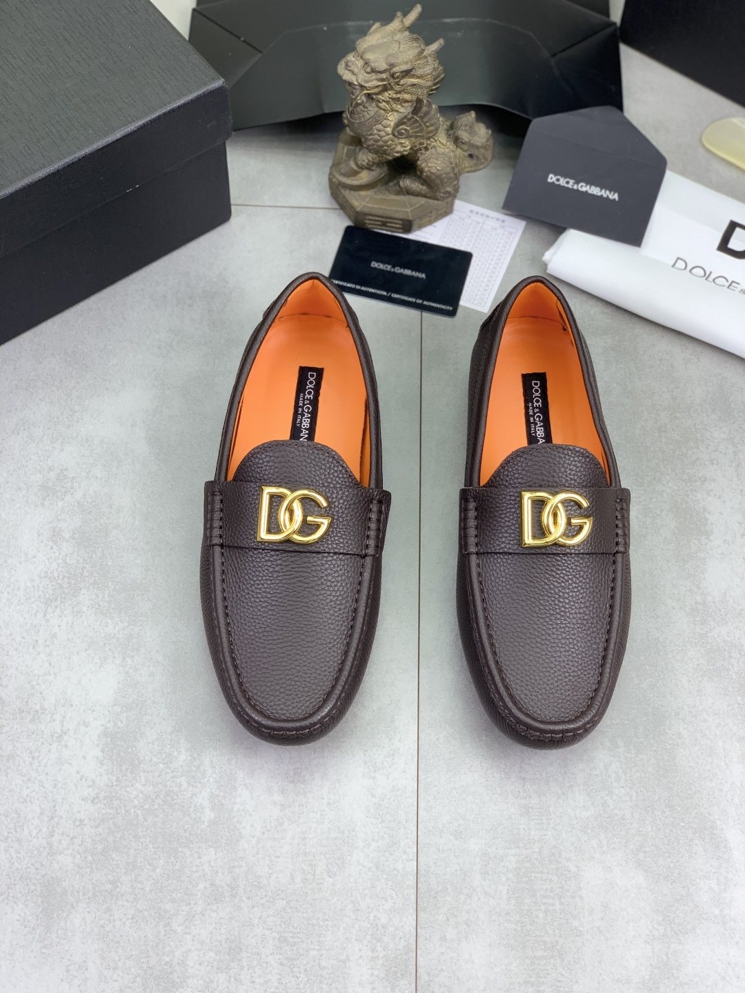 Dolce & Gabbana Apron-Toe Driving Loafers — front