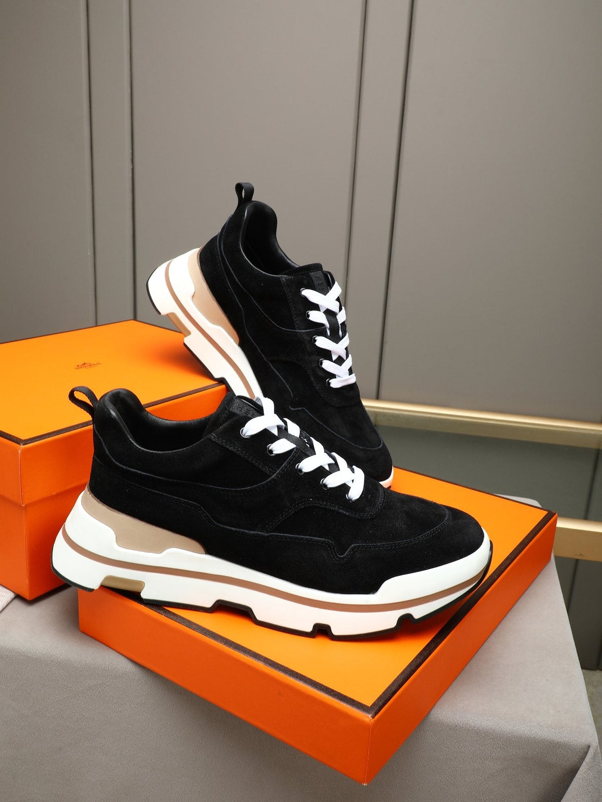 Hermès Layered-Sole Men's Sneakers — front