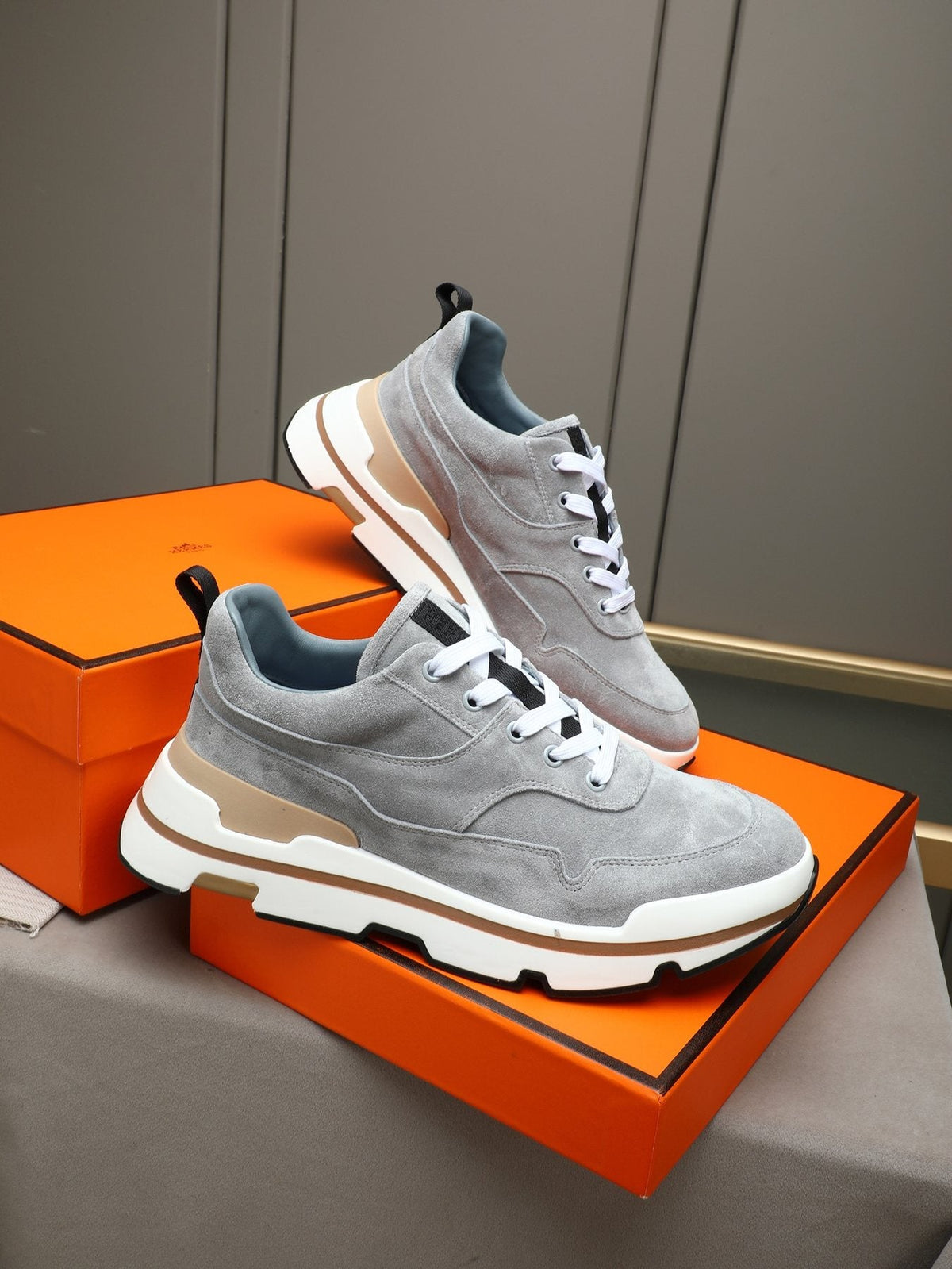 Hermès Layered-Sole Men's Sneakers — front