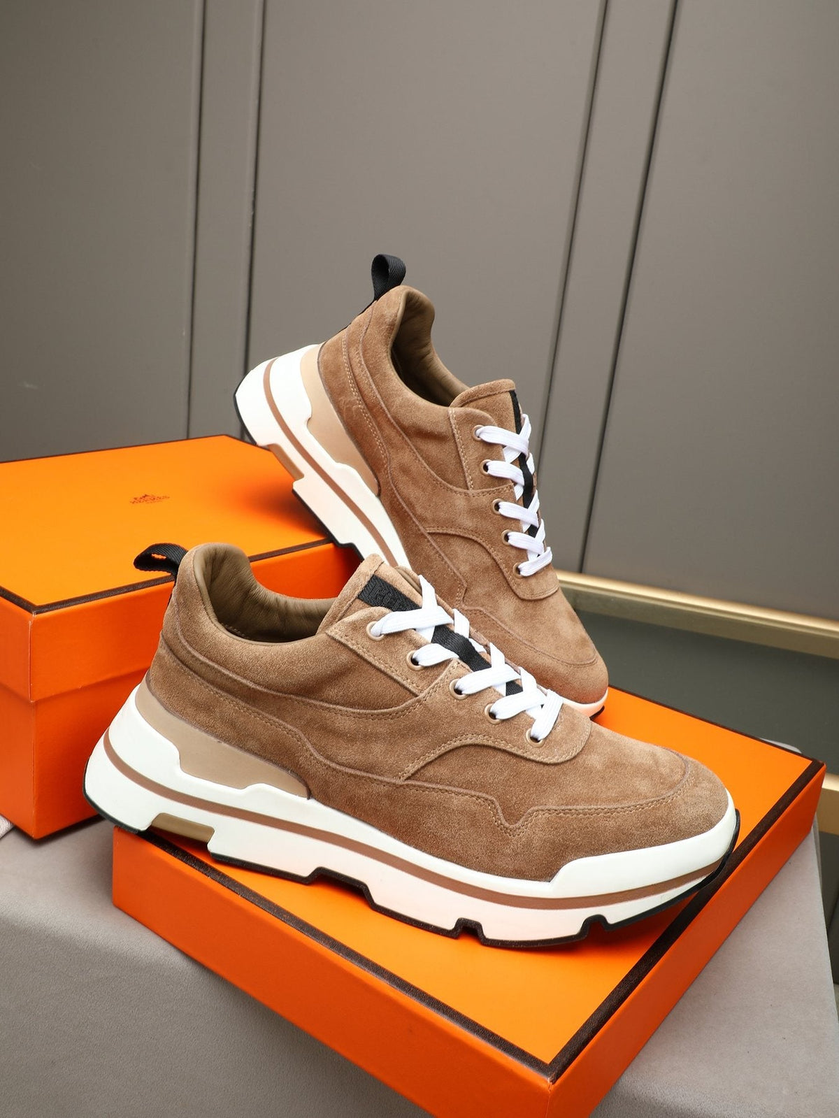 Hermès Layered-Sole Men's Sneakers — front