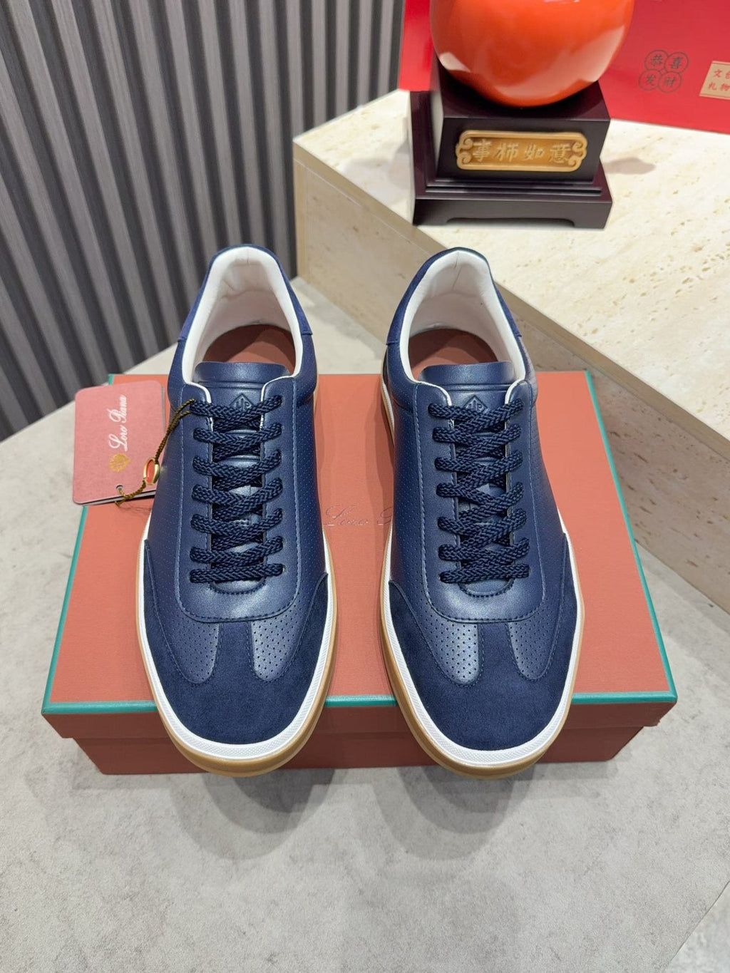 Loro Piana Tennis Walk Low-Top Sneakers — front