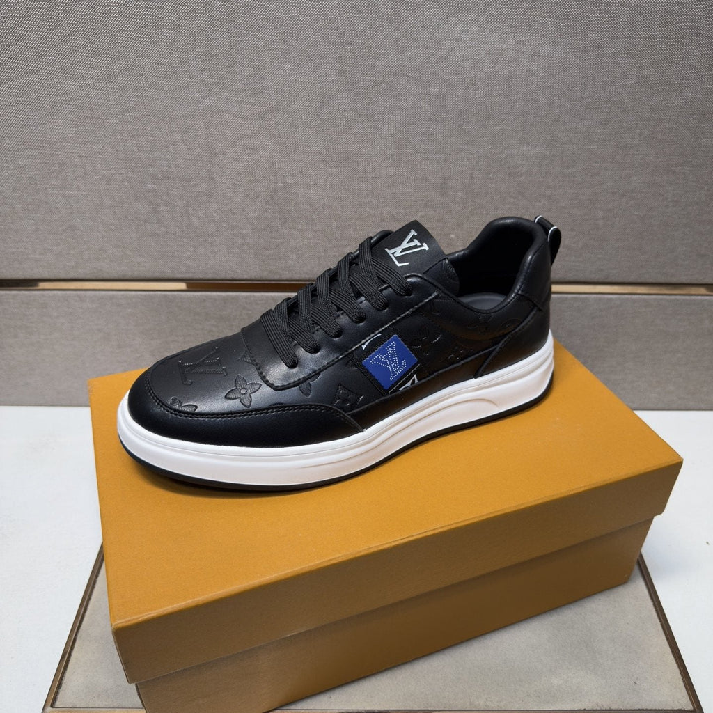 Louis Vuitton Blue-Accent Low-Top Sneakers — front