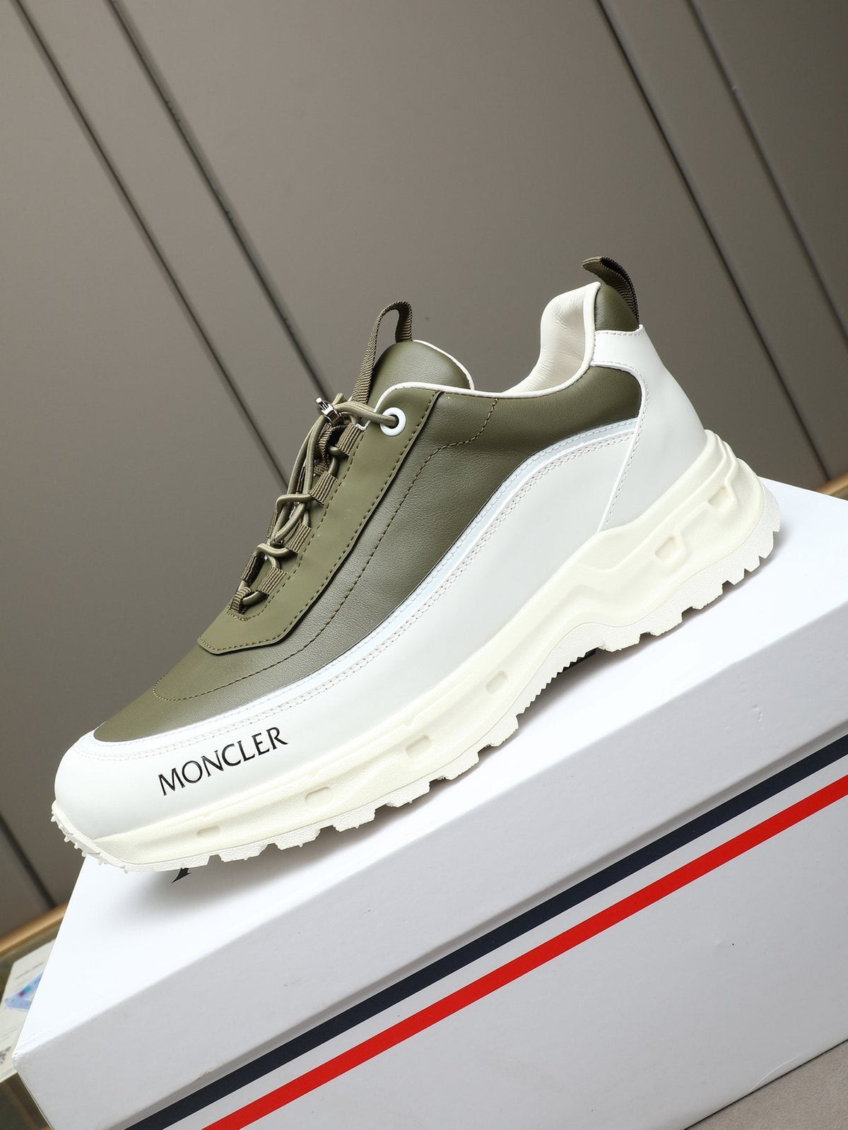 Moncler Chunky-Sole Lace-Up Sneakers — front