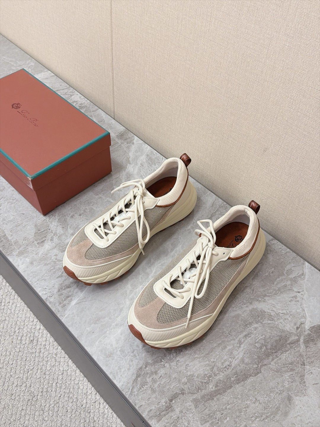 Loro Piana Paneled Low-Top Sneakers — front
