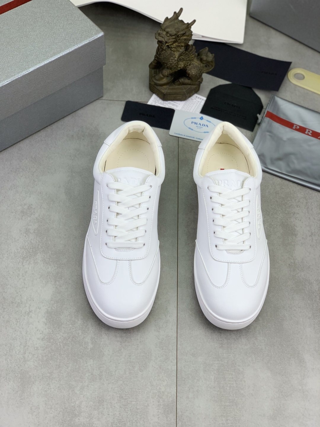 Prada Paneled Low-Top Sneakers — front