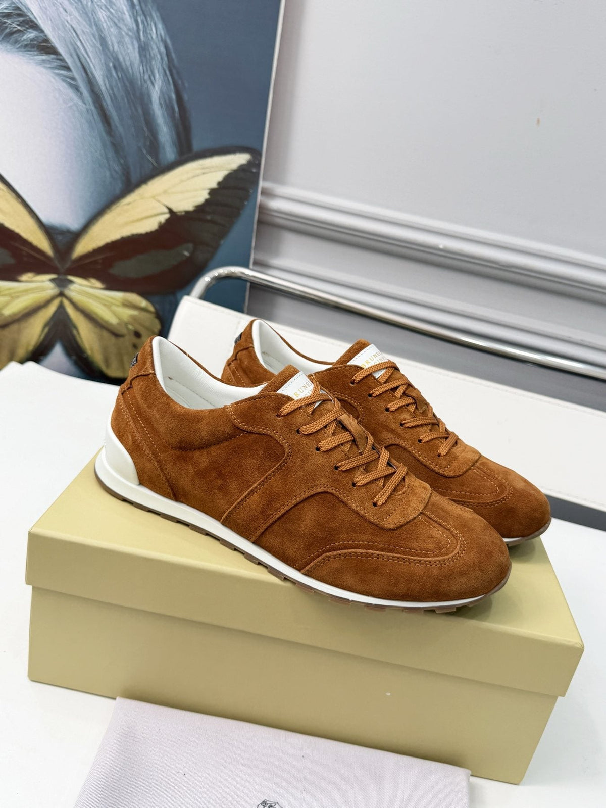 Brunello Cucinelli Paneled Low-Top Sneakers — front