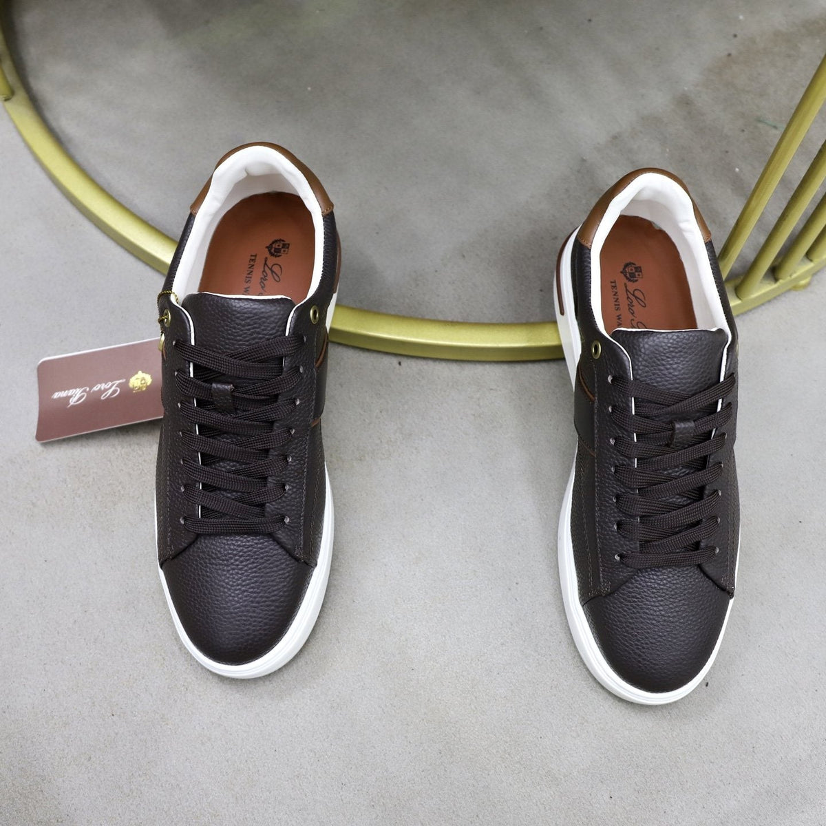Loro Piana Week End Walk Lace-Up Sneakers — front