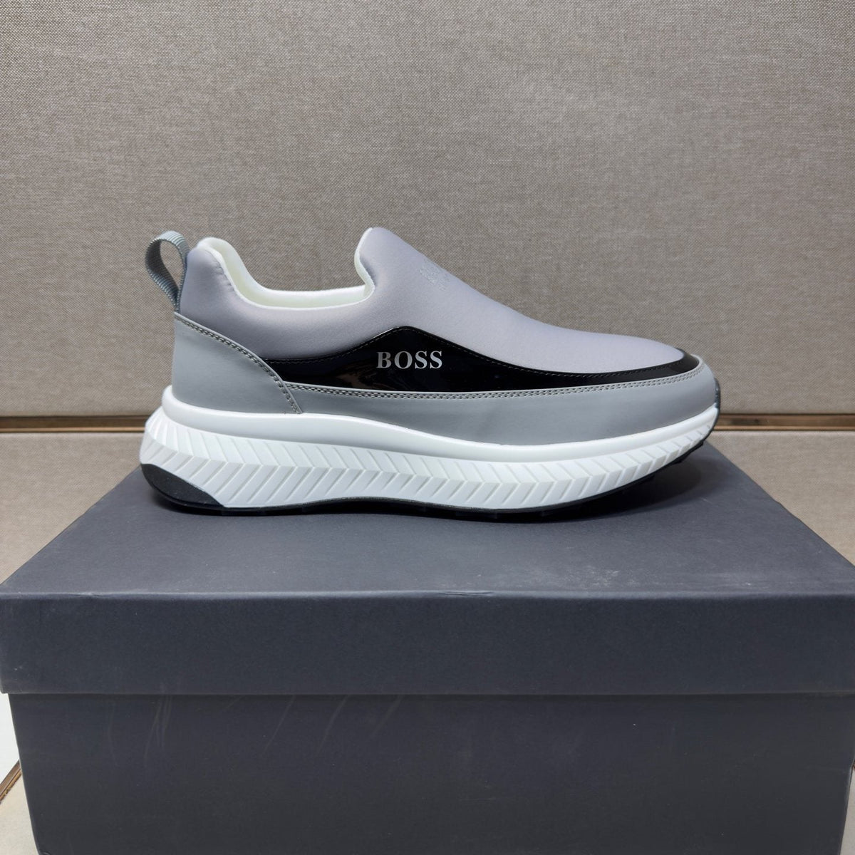 BOSS Men's Contrast-Trim Slip-On Sneakers — front