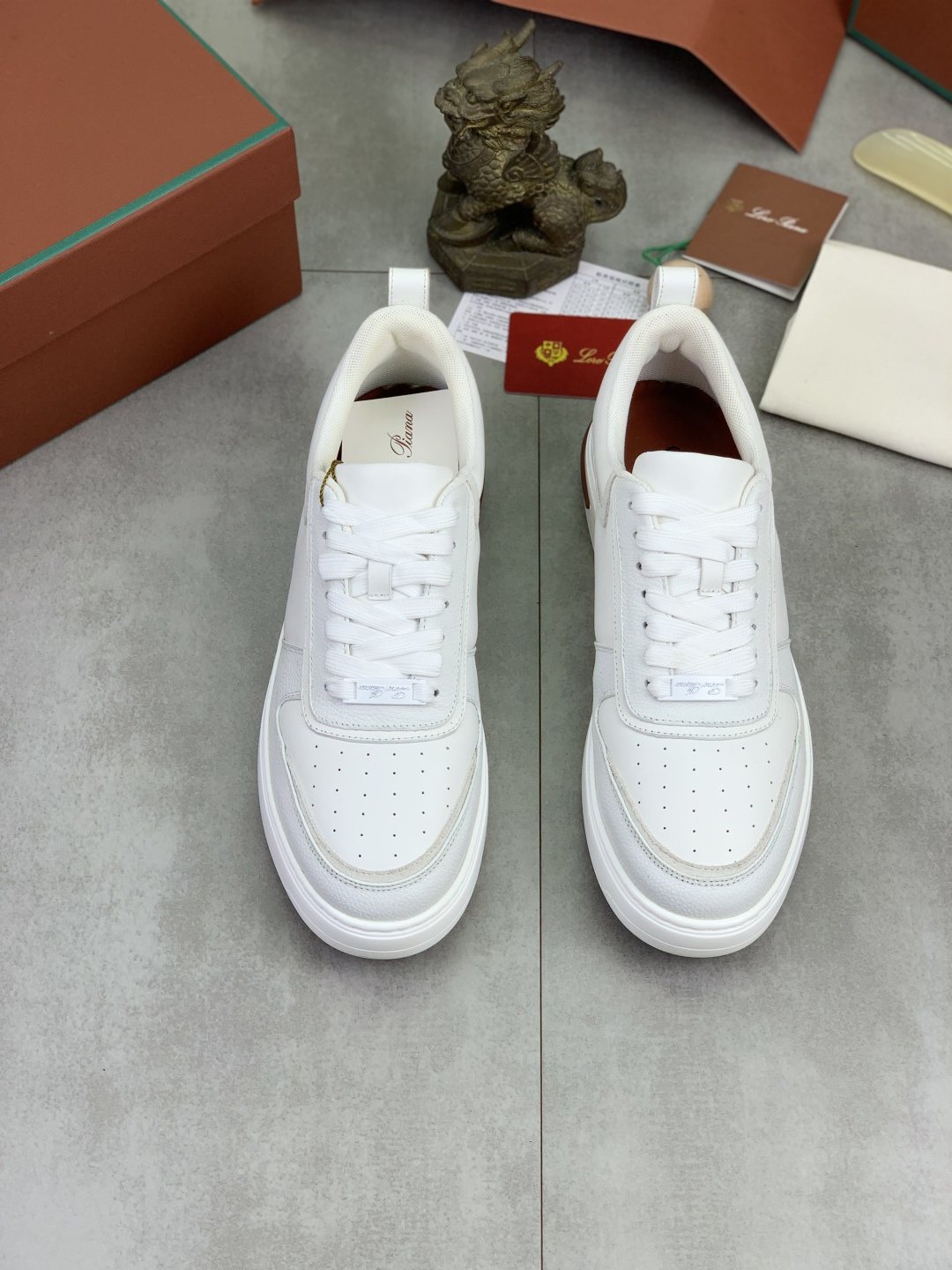 Loro Piana Paneled Low-Top Sneakers — front