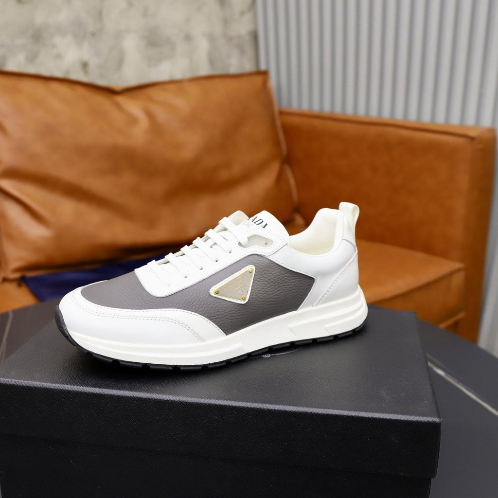 Prada Paneled Lace-Up Sneakers — back