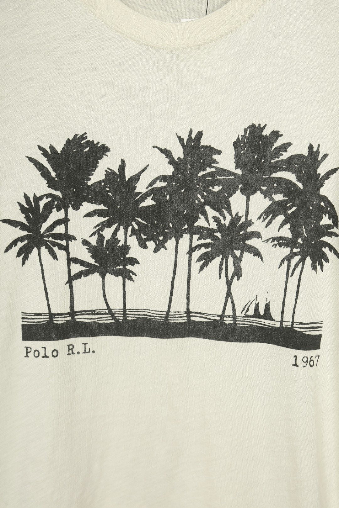 Test2-Ralph Lauren Palm Tree Slub Cotton T-Shirt — detail