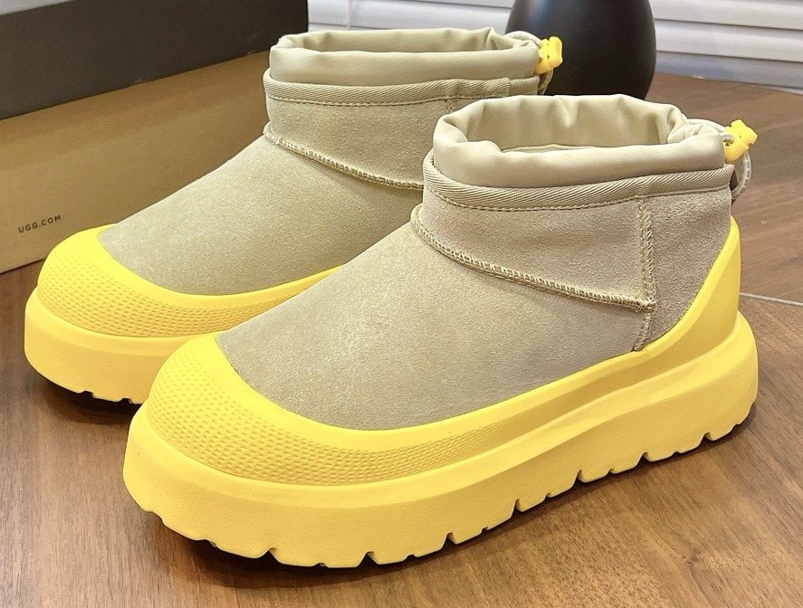 UGG Contrast-Toe Drawstring Ankle Boots — hero