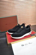 Loro Piana Men's Textured Lace-Up Sneakers — hero