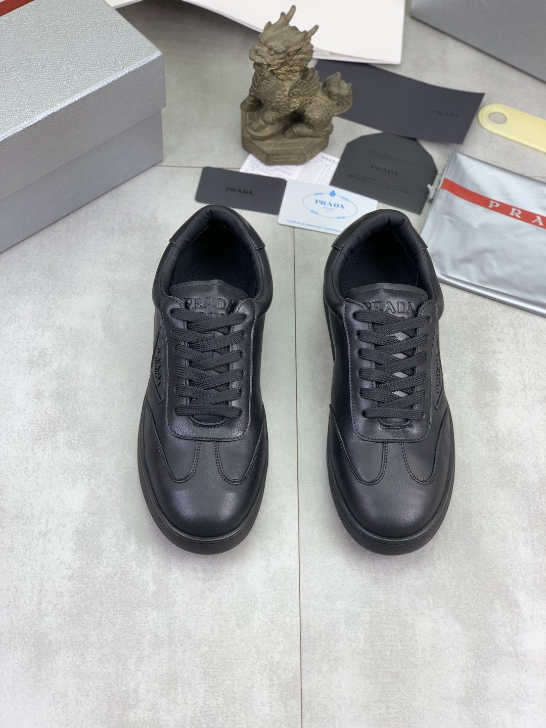 Prada Paneled Low-Top Sneakers — front