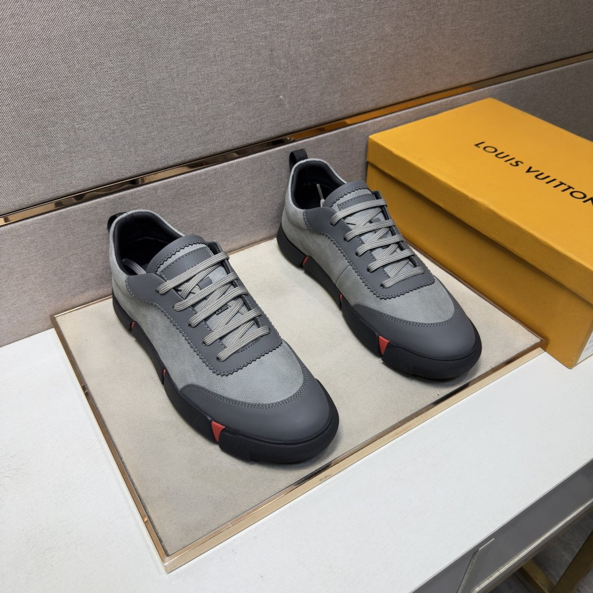 Louis Vuitton Men's Paneled Low-Top Sneakers — front