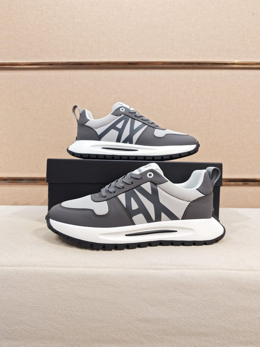 Armani A|X Graphic Lace-Up Sneakers — side
