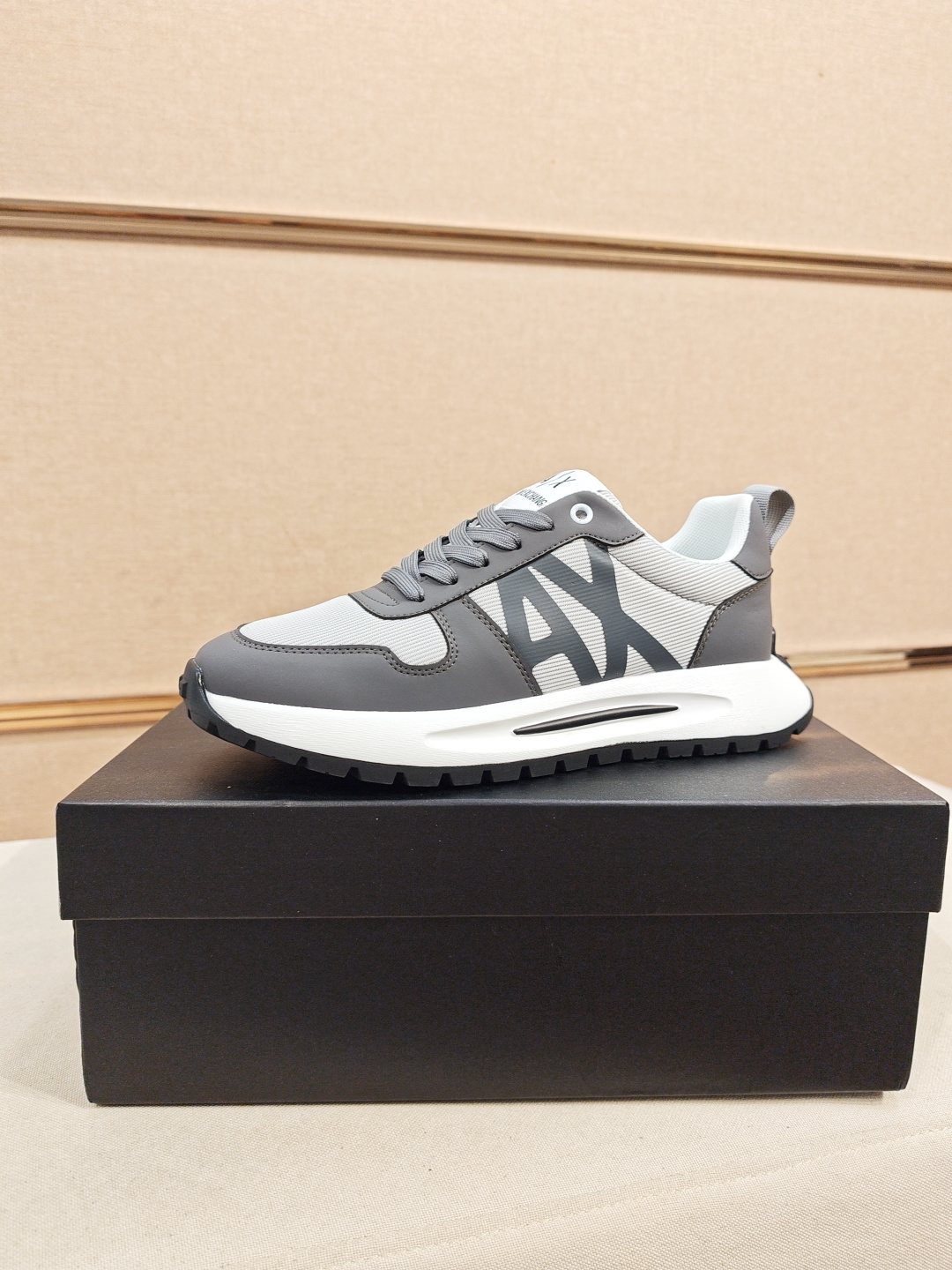 Armani A|X Graphic Lace-Up Sneakers — front