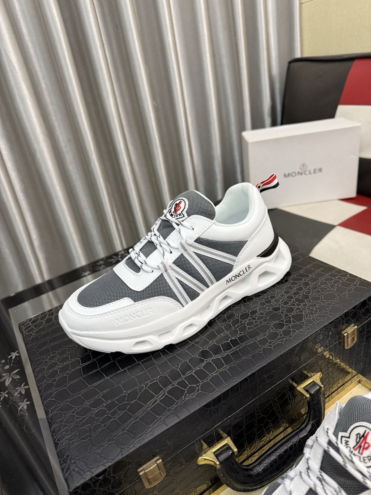 Moncler Paneled Low-Top Sneakers — front