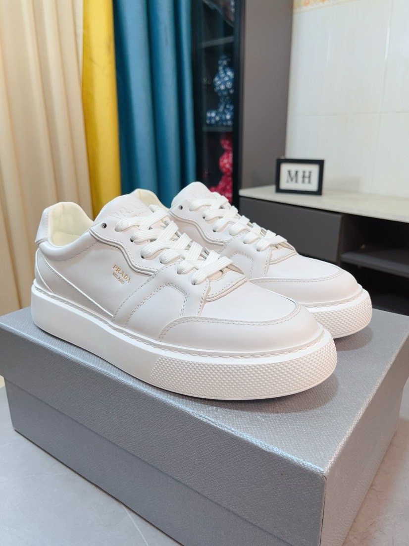 Prada Paneled Low-Top Sneakers — front