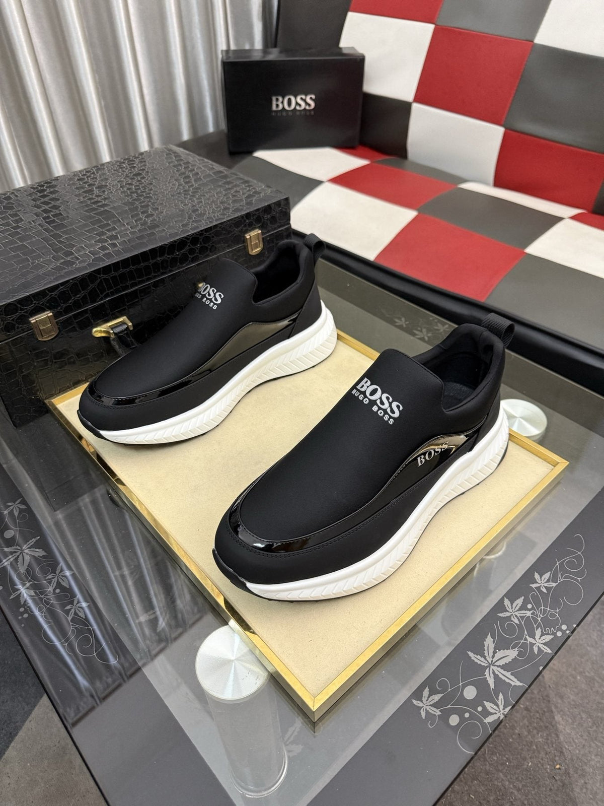 Hugo Boss Thick-Sole Slip-On Sneakers — front