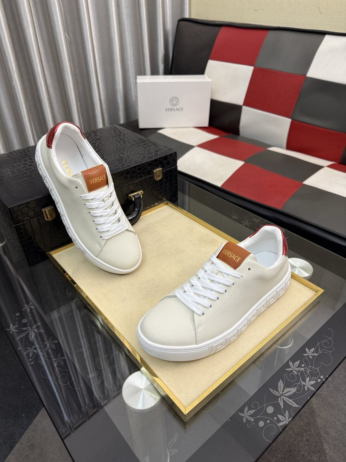 Versace Low-Top Lace-Up Sneakers — hero