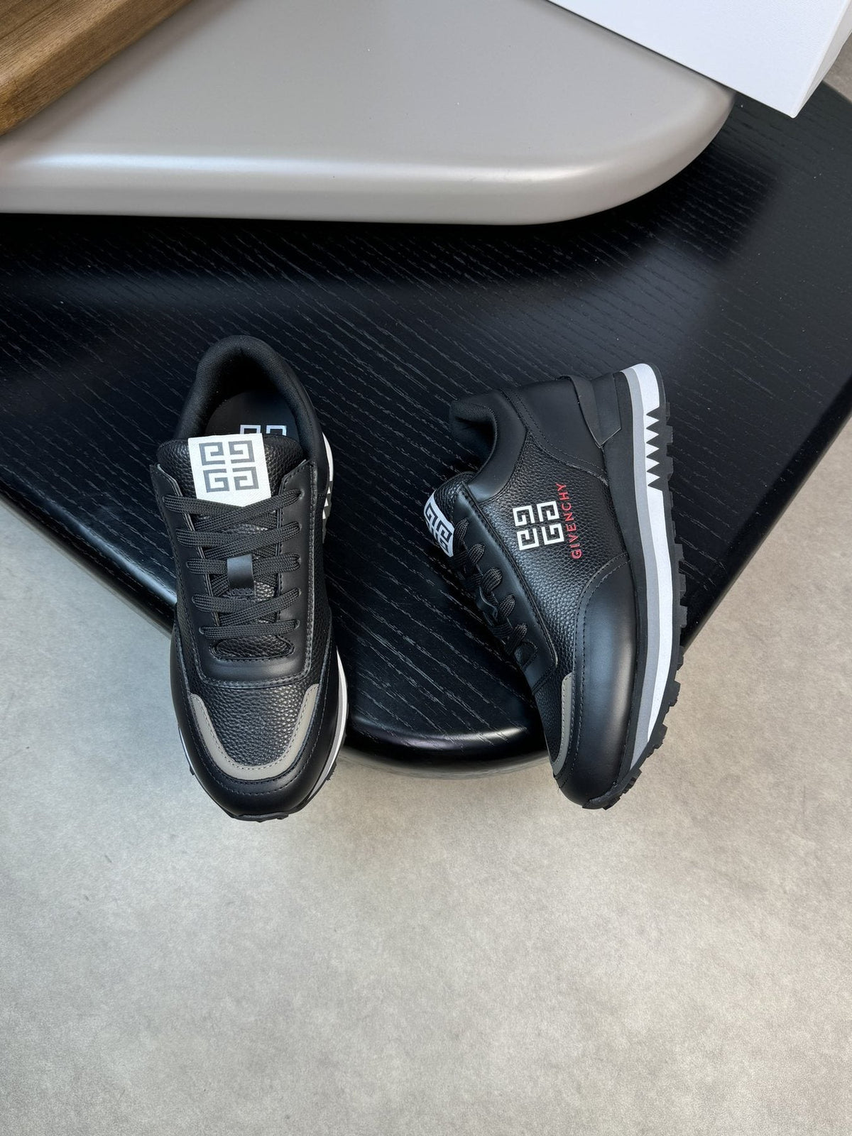 Givenchy Paneled Low-Top Sneakers — front