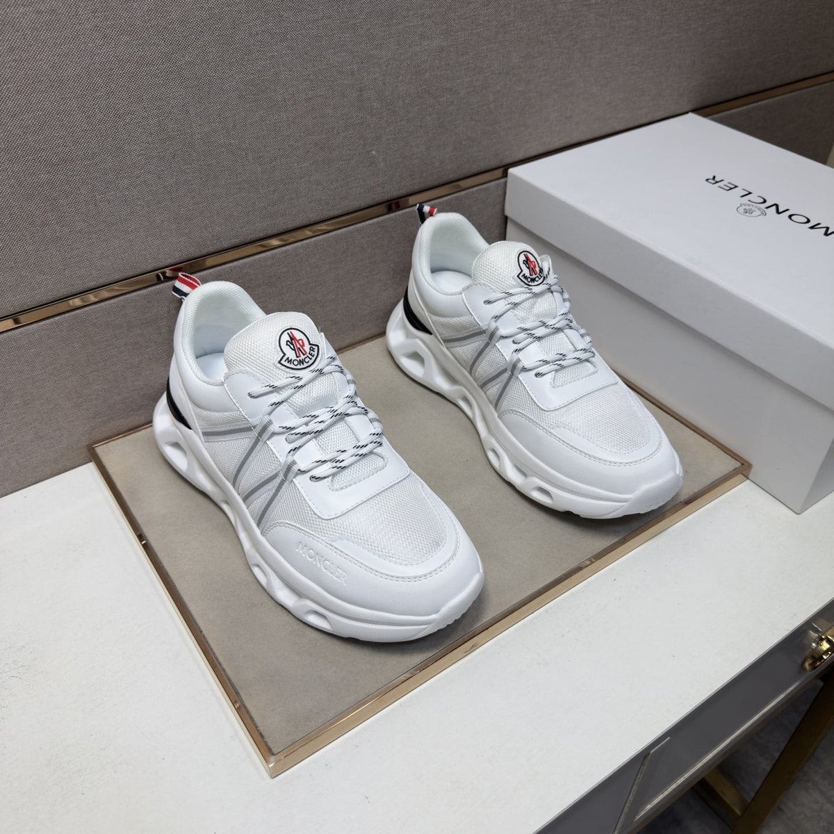 Moncler Men's Layered Lace-Up Sneakers — front